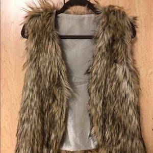 Faux fur vest!